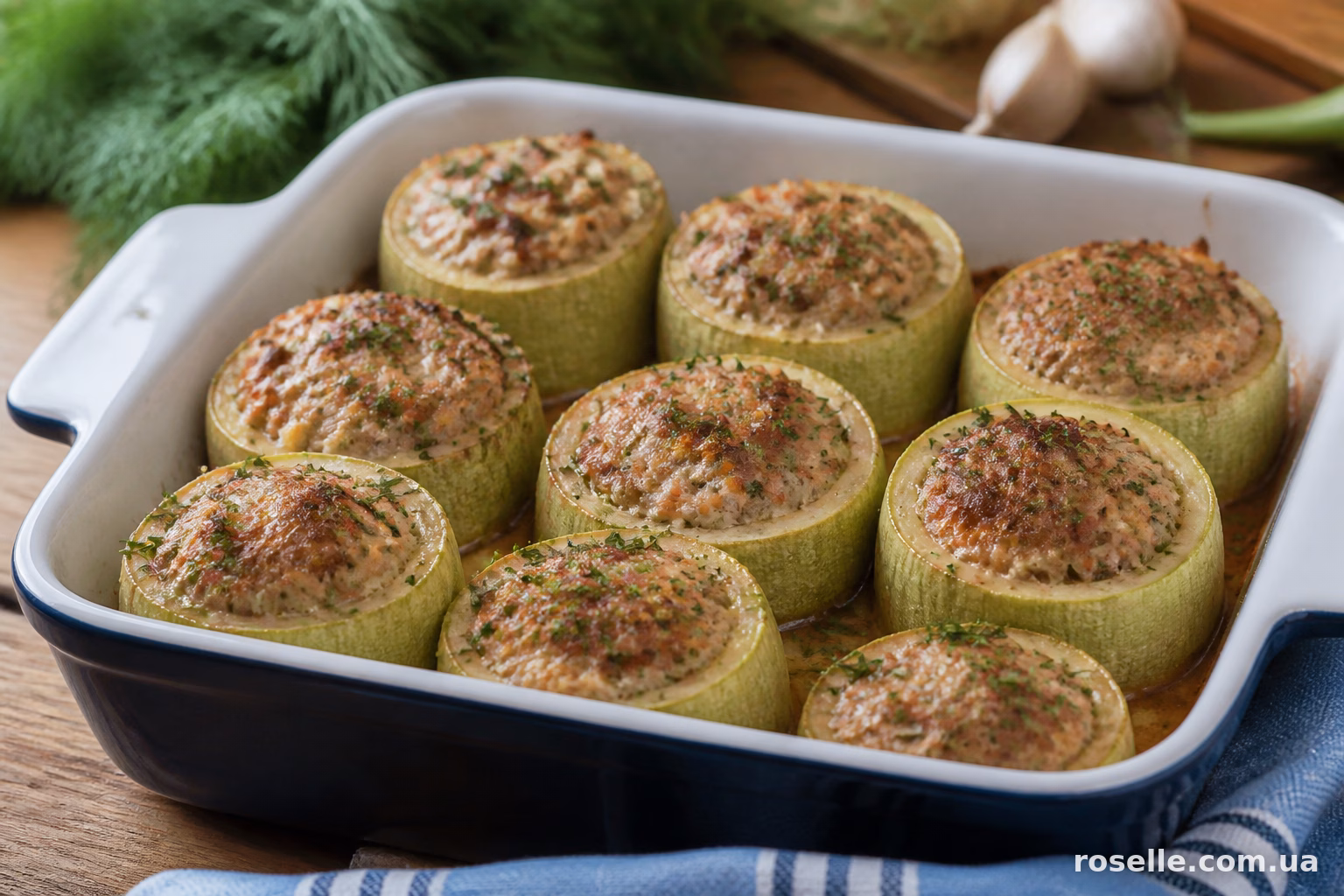 Кабачкові кульки з фаршем у духовці